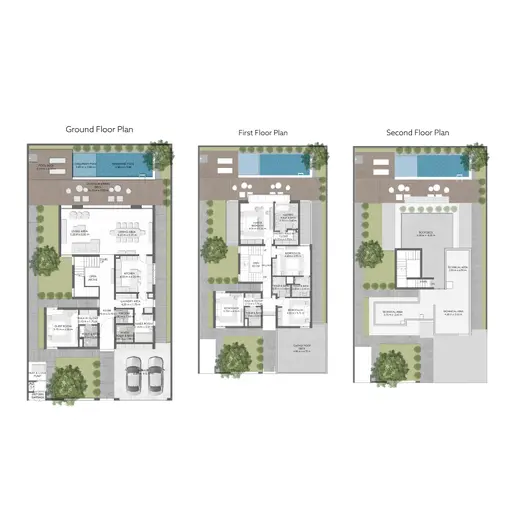 Sunrise Living Villas - Планы этажей: 5 спален