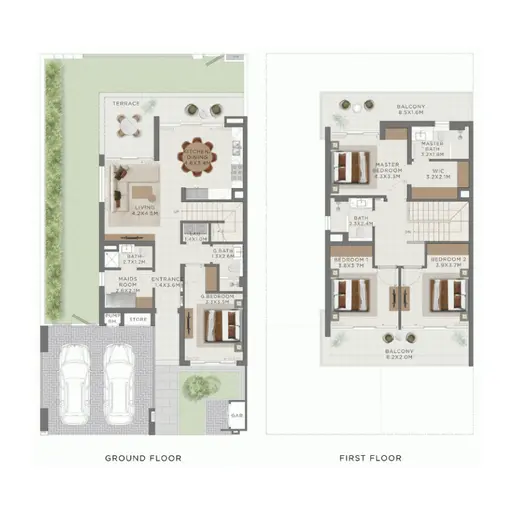 Country Club Heights и Wellness - Планы этажей: 4 спальни
