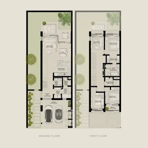 Nad Al Sheba Gardens Phase 5 - Floor plans: 3 Bedrooms
