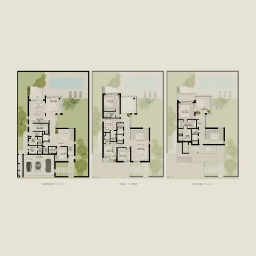 Nad Al Sheba Gardens Phase 5 - Floor plans: 6 Bedrooms