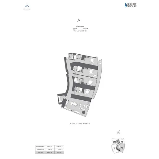 Six Senses Residences  - Floor plans: 4 Bedrooms