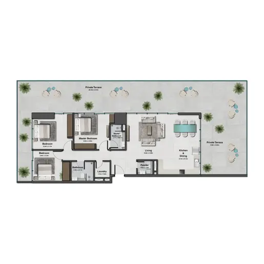 Sky Hills Residences 3 - Floor plans: 3 Bedrooms