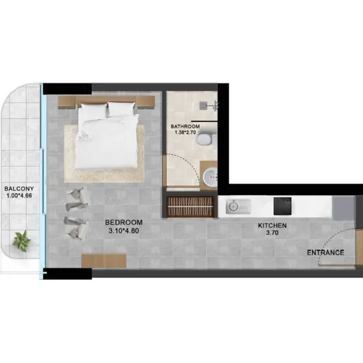 Альта Метеоры - Планы этажей: Студия