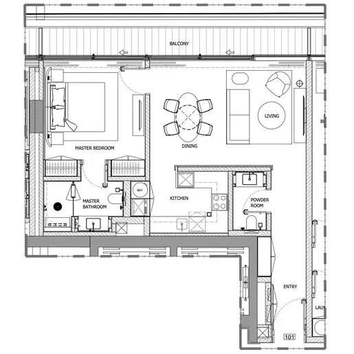 Eden House - Floor plans: 1 Bedroom